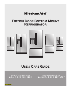 Handleiding KitchenAid KRFF507HPS Koel-vries combinatie