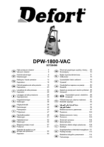 Rokasgrāmata Defort DPW-1800-VAC Augstspiediena mazgātājs