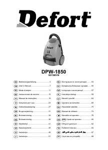 Manual Defort DPW-1850 Pressure Washer