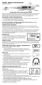 Manual Vicks V901G Digital Thermometer