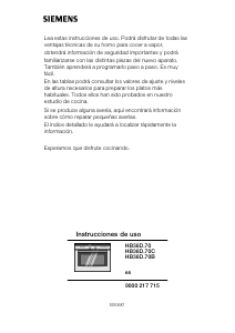 Manual de uso Siemens HB36D570 Horno