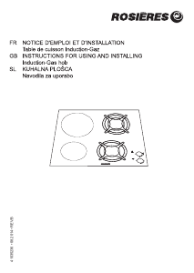 Mode d’emploi Rosières RGI 622 IN Table de cuisson