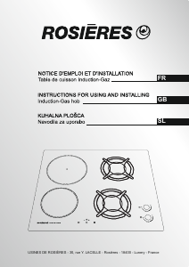 Mode d’emploi Rosières RTMIG 622 Table de cuisson