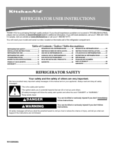 Manual de uso KitchenAid KFCS22EVMS Architect Frigorífico combinado