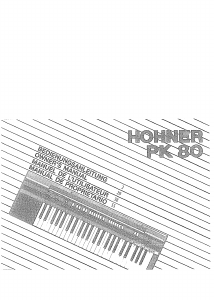 Manual Hohner PK 80 Digital Keyboard