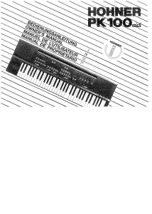 Bedienungsanleitung Hohner PK 100 MIDI Tastatur