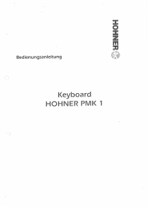 Bedienungsanleitung Hohner PMK 1 Tastatur