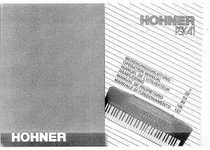 Bedienungsanleitung Hohner PSK 41 Tastatur