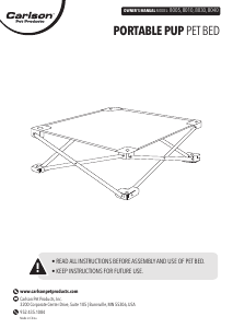 Manual Carlson 8005 Portable Pup Pet Bed