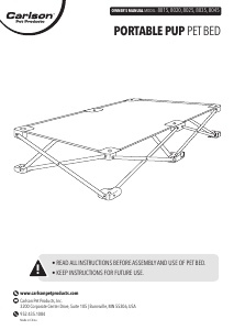 Manual Carlson 8015 Portable Pup Pet Bed