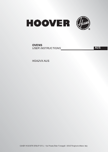 Manual Hoover HOA2VX AUS Oven