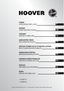 Manuale Hoover HOAP20VX/E Forno