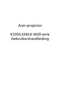 Handleiding Acer K335 Beamer