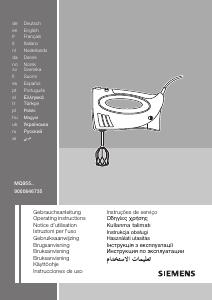 Manual Siemens MQ95525 Hand Mixer