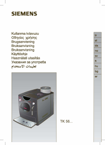 Kullanım kılavuzu Siemens TK56004 Kahve makinesi