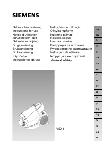 Bedienungsanleitung Siemens VSX12022 Staubsauger