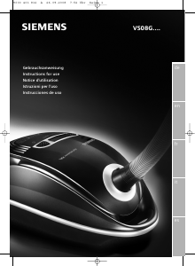 Manuale Siemens VS08G1666 Aspirapolvere