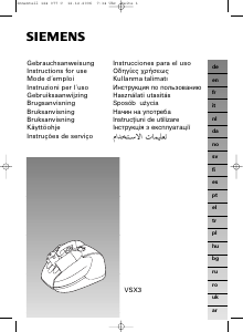 Bedienungsanleitung Siemens VSX32510 Staubsauger