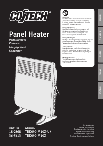 Manual Cotech 36-5613 Heater