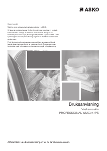 Bruksanvisning Asko WMC947PS Vaskemaskin