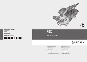 Kullanım kılavuzu Bosch PEX 4000 AE Eksantrik zımpara