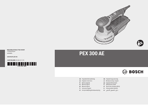 Manual de uso Bosch PEX 300 AE Lijadora excéntrica