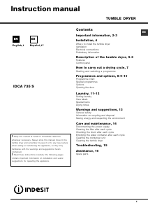 Manual de uso Indesit IDCA 735 S(EU) Secadora