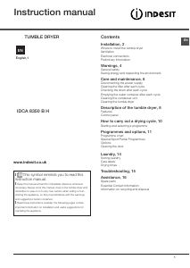 Manual Indesit IDCA 8350 B H (UK) Dryer