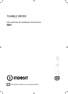 Manual Indesit IS 31 V (UK) Dryer