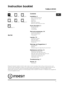 Manual de uso Indesit ISL 70 CS (EX) Secadora