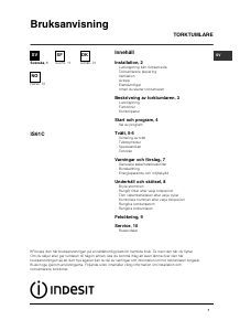 Brugsanvisning Indesit IS61C (SK) Tørretumbler