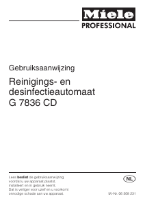 Handleiding Miele G 7836 CD Desinfectiekast