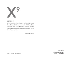 Handleiding Cowon X9 Mp3 speler