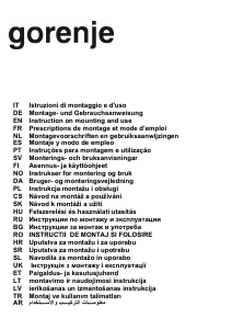 Bruksanvisning Gorenje DKG552-ORA-S Köksfläkt