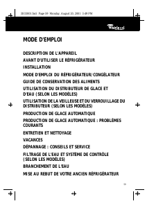 Mode d’emploi Whirlpool ARZ 767/S Réfrigérateur