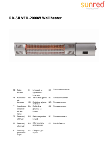 Посібник Sunred RD-SILVER-2000W Обігрівач для тераси