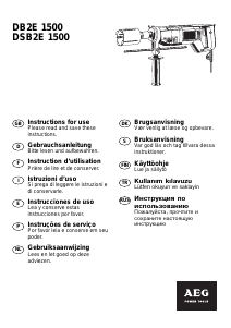 Manual de uso AEG DB2E 1500 Taladradora de diamante