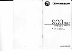 Handleiding Lewenstein 901 Special Naaimachine