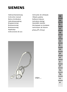 Käyttöohje Siemens VS01E2000 Pölynimuri