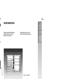 Manual Siemens KI18LV00 Refrigerator