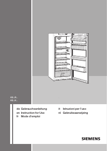 Manual Siemens KS38RN30 Refrigerator