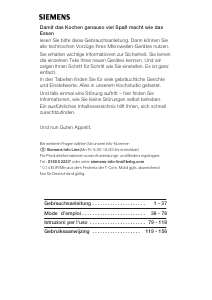 Manuale Siemens HF24G261 Microonde