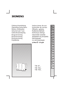 Bruksanvisning Siemens TW47101 Vattenkokare