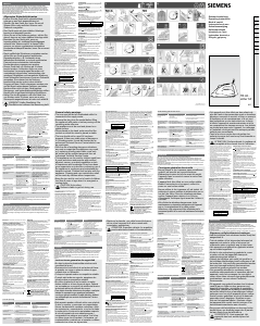 Mode d’emploi Siemens TB46120 Fer à repasser