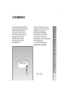 Bruksanvisning Siemens MQ94000 Håndmikser