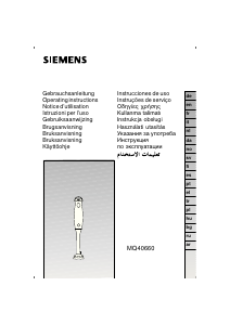 Bruksanvisning Siemens MQ40660 Stavmikser