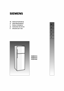 Bedienungsanleitung Siemens KD29VX10 Kühl-gefrierkombination