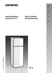 Manual Siemens KD30NA40 Fridge-Freezer