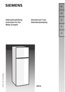 Manual Siemens KD36NX40 Fridge-Freezer