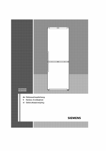 Bedienungsanleitung Siemens KG33VE40 Kühl-gefrierkombination